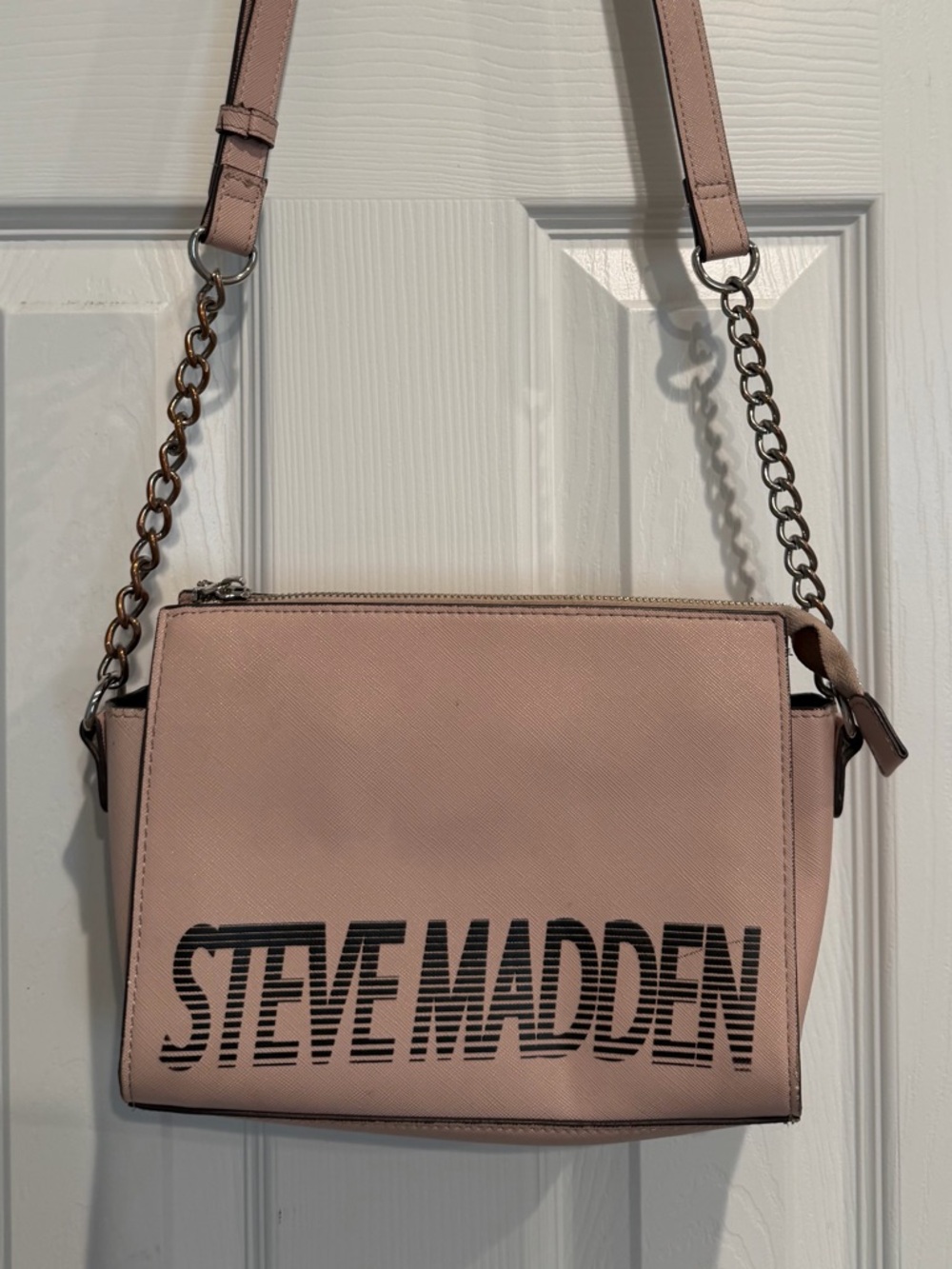 Steve Madden Light Blush Pink Chain Strap Crossbody Bag New Without Tags